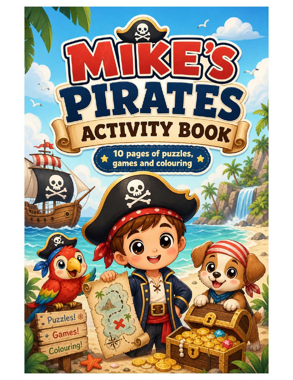 Cover of Mike's Pirates activity book